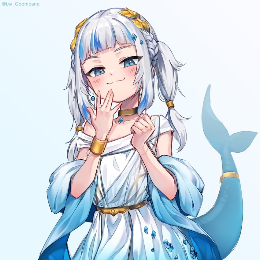 gawr gura (hololive and 1 more) drawn by lw_goombang