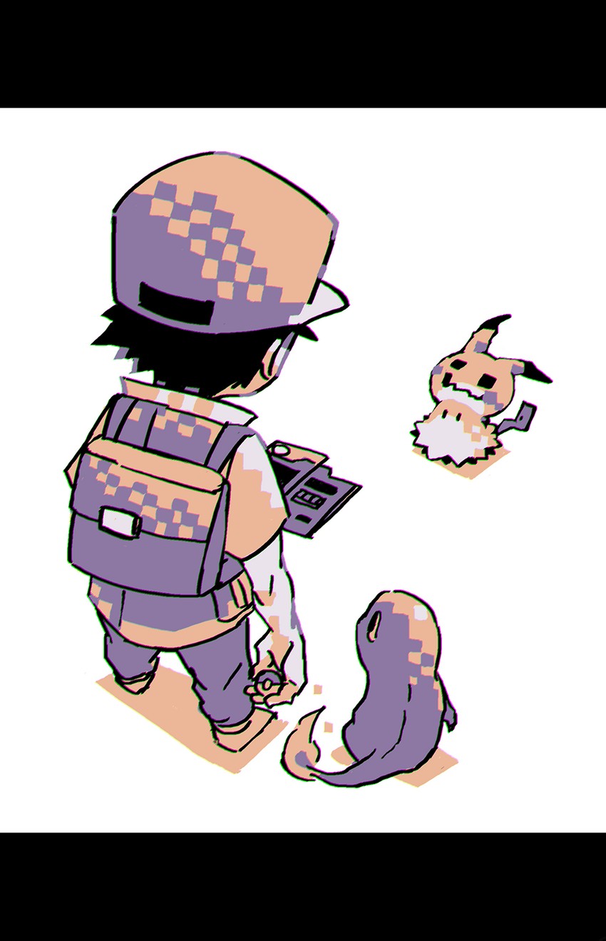 red, mimikyu, and charmander (pokemon and 1 more) drawn by hscatter