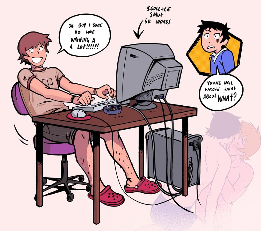 scott pilgrim, wallace wells, and neil nordegraf (scott pilgrim and 1 more) drawn by kanedatkm