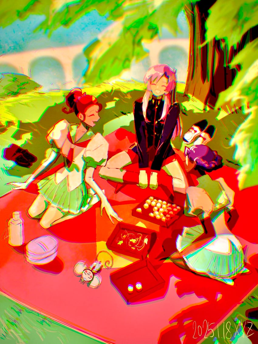 tenjou utena, himemiya anthy, chu chu, and shinohara wakaba (shoujo kakumei utena) drawn by windychariot