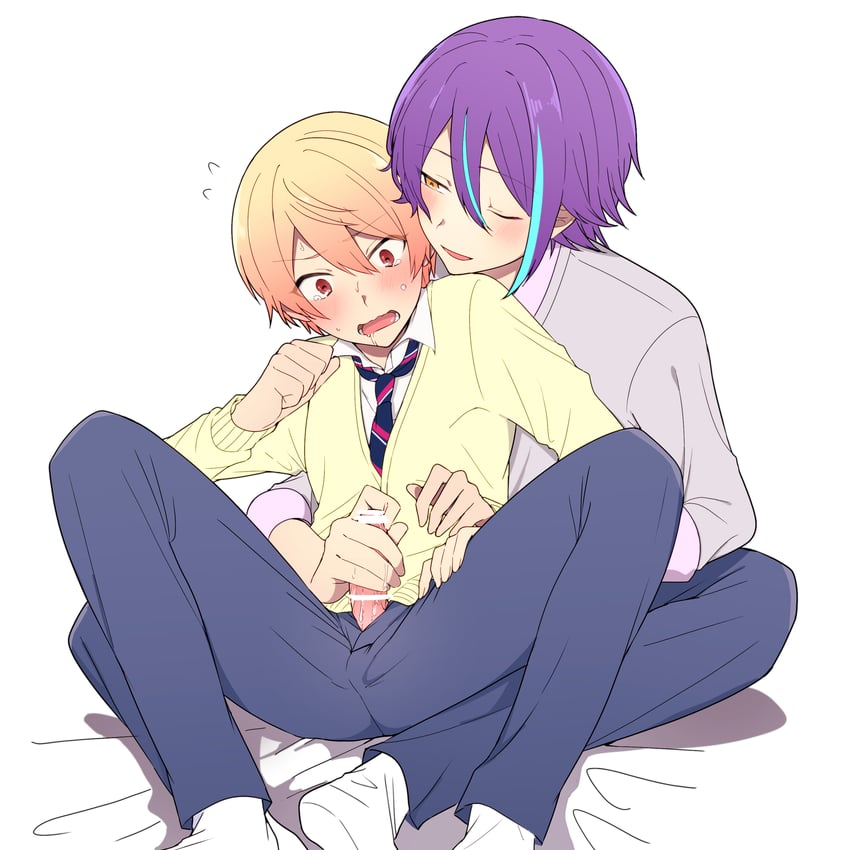 tenma tsukasa and kamishiro rui (project sekai) drawn by 7v_xyz