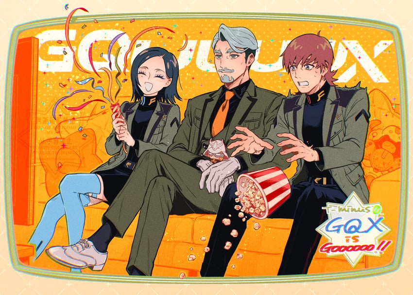 char aznable, challia bull, comoli harcourt, and xavier olivette (gundam and 1 more) drawn by momochi_(bmbmomomo)