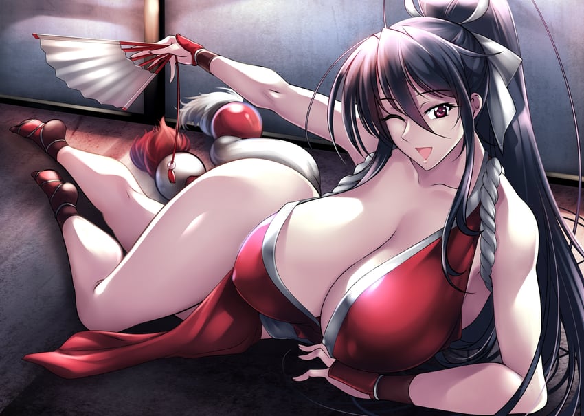 shiranui mai and himejima akeno (the king of fighters and 2 more) drawn by haganef