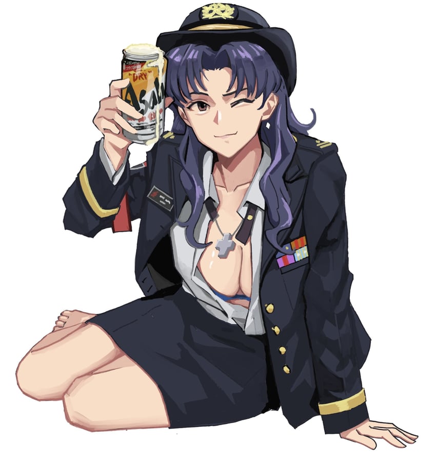 katsuragi misato (neon genesis evangelion) drawn by wani_(perfect_han)