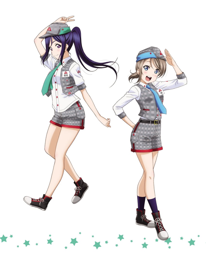 watanabe you and matsuura kanan (love live! and 1 more)