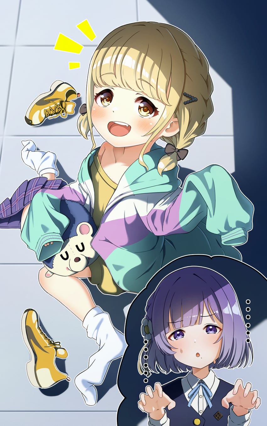 fujita kotone and hataya misuzu (idolmaster and 1 more) drawn by seisel