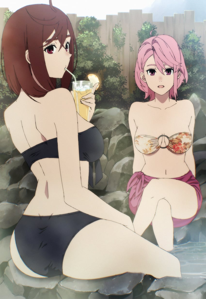 ayase momo and shiratori aira (dandadan) drawn by zuharu