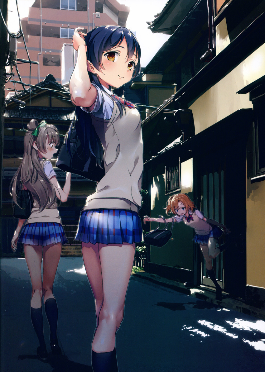 sonoda umi, minami kotori, and kosaka honoka (love live! and 1 more) drawn by dsmile