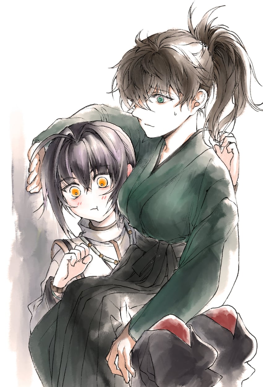 yamato takeru and miyamoto iori (fate and 1 more) drawn by mul1062363