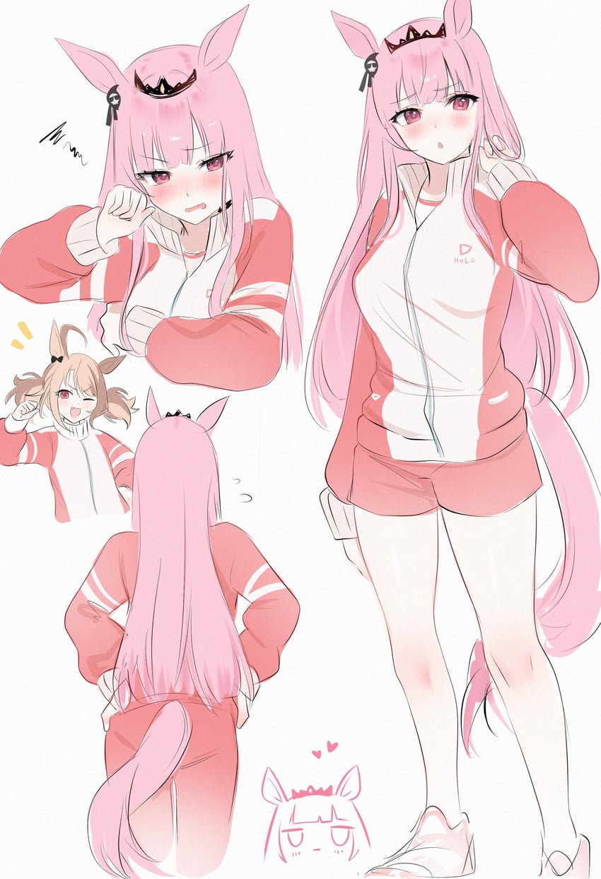 mori calliope and gigi murin (hololive and 2 more) drawn by maru_ccy