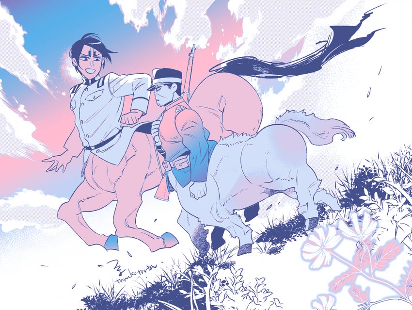 tsukishima hajime and koito otonoshin (golden kamuy) drawn by tsuruko_turuta