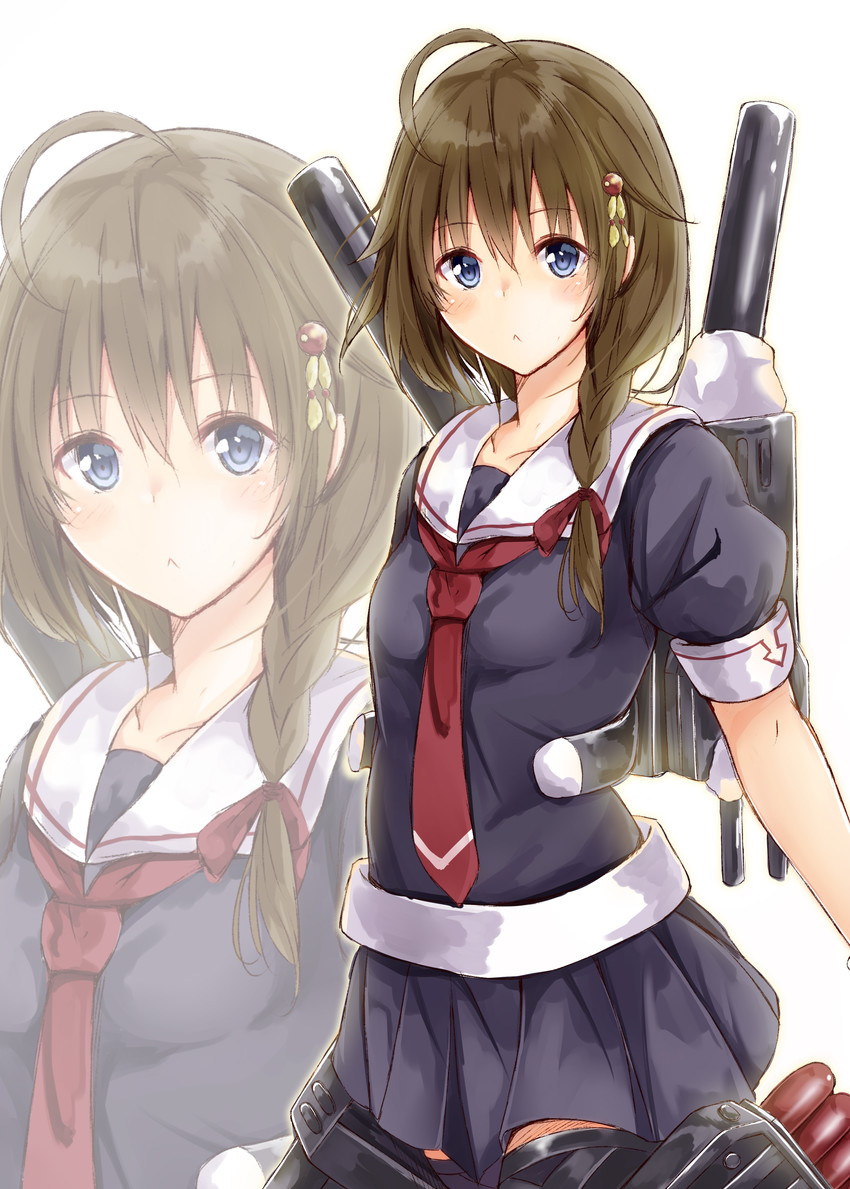 shigure and shigure kai ni (kantai collection) drawn by koi_nobori
