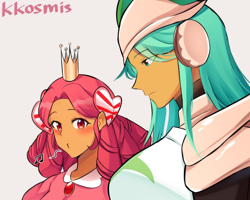 princess cookie and pistachio cookie (cookie run) drawn by kosmis