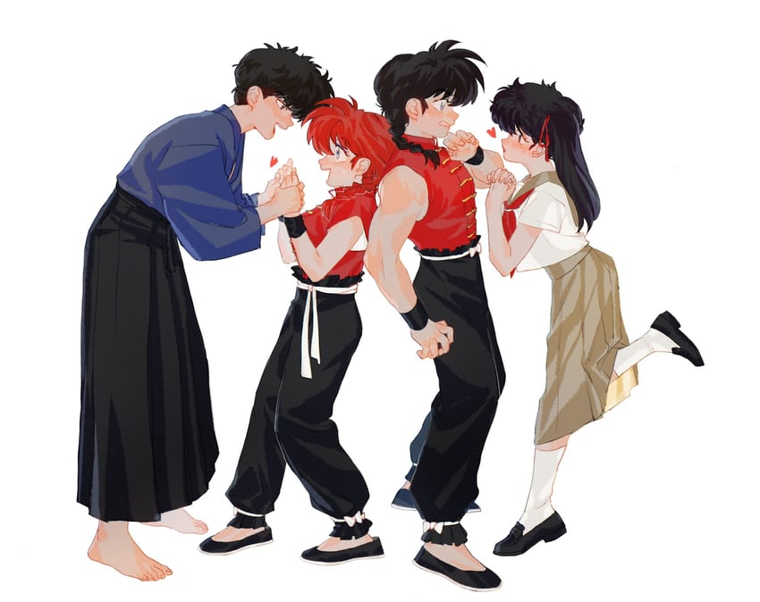 ranma-chan, saotome ranma, kunou kodachi, and kunou tatewaki (ranma 1/2) drawn by yuigacyako