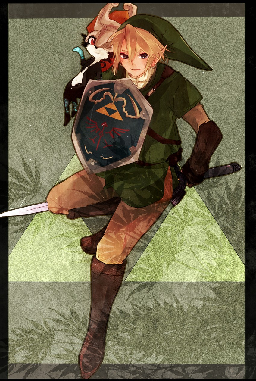 link and midna (the legend of zelda and 1 more) drawn by tyatya