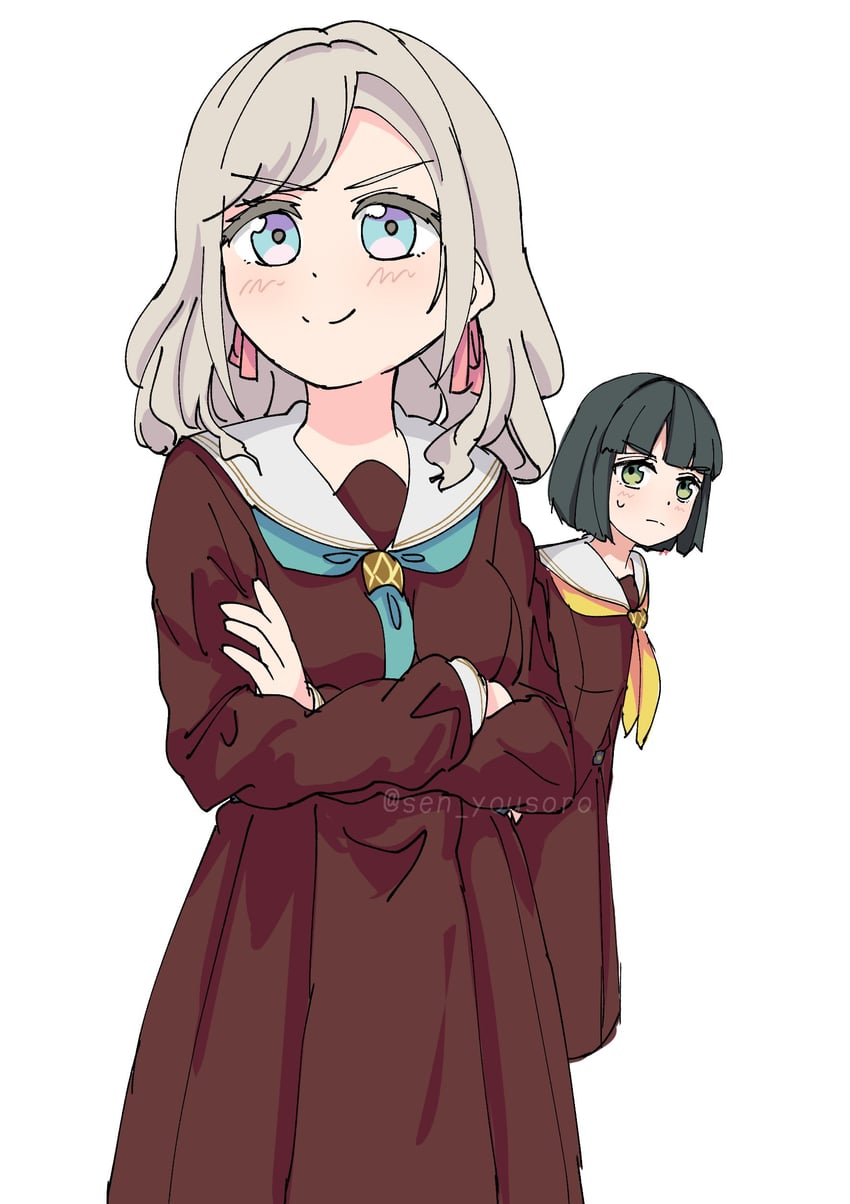 momose ginko and ceras yanagida lilienfeld (love live! and 2 more) drawn by sen_yousoro