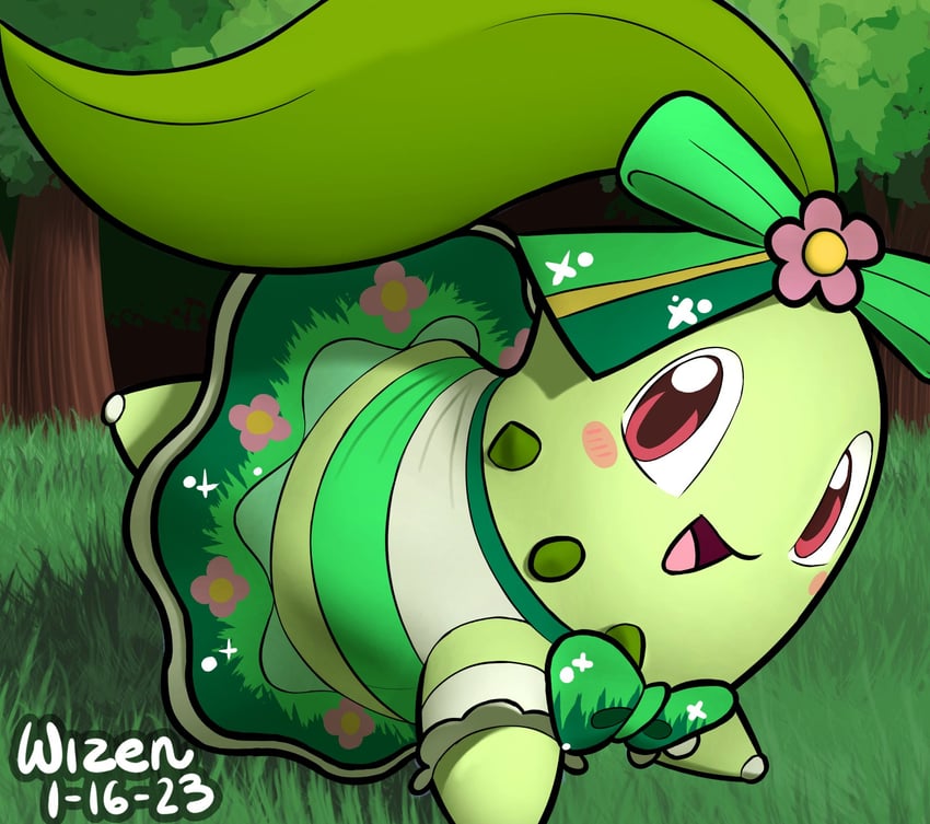 pikachu, chikorita, cosplay pikachu, and pikachu pop star (pokemon) drawn by wizenheimer3