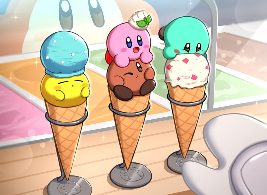 kirby and waddle dee (kirby and 1 more) drawn by gonzarez