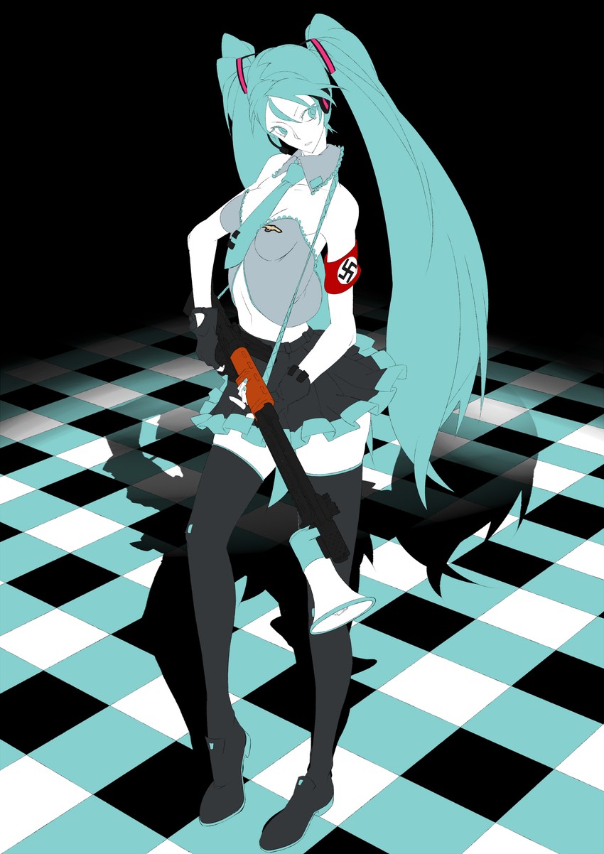 hatsune miku (vocaloid and 1 more) drawn by bthx