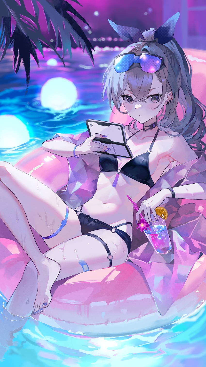 silver wolf (honkai and 1 more) drawn by maria_(maria_rose)