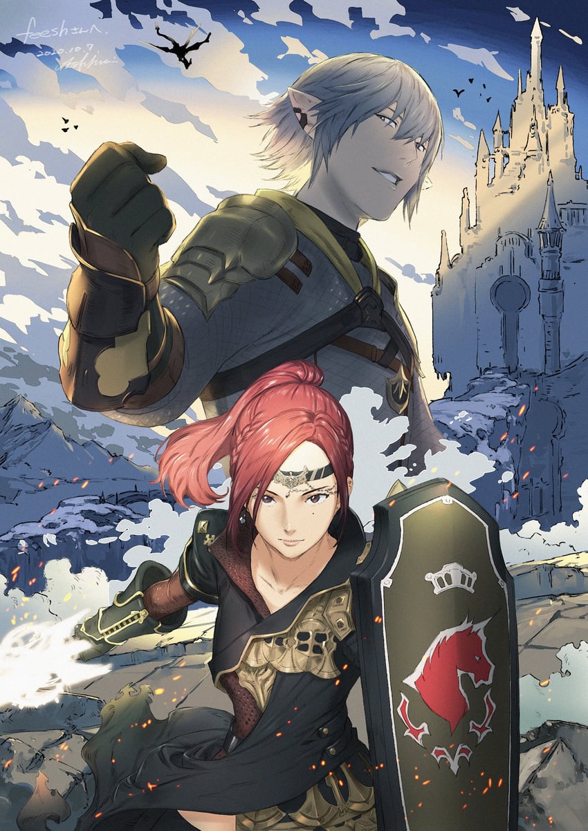 haurchefant greystone (original and 2 more) drawn by ao_fujimori