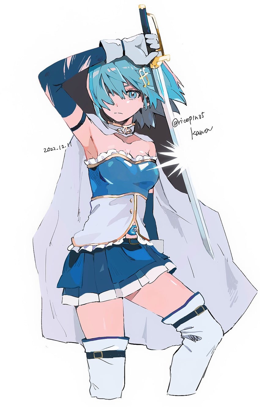 miki sayaka (mahou shoujo madoka magica) drawn by kawa_(ricopin35)