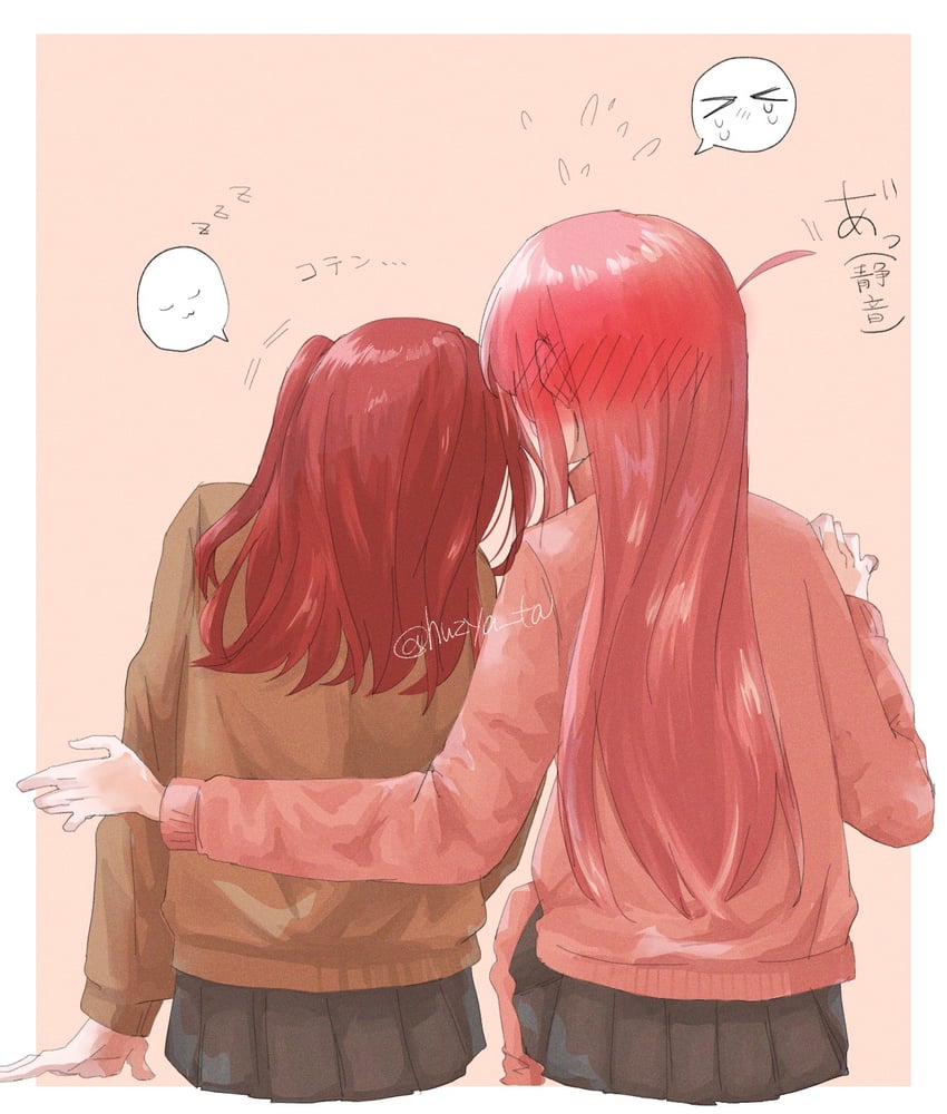 gotoh hitori and kita ikuyo (bocchi the rock!) drawn by huzya_ta
