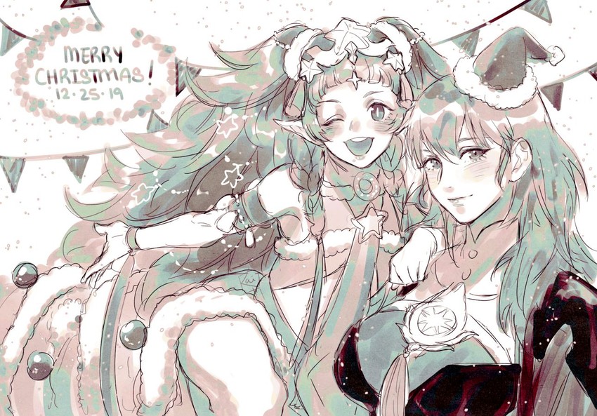 female byleth and sothis (fire emblem and 2 more) drawn by krazehkai