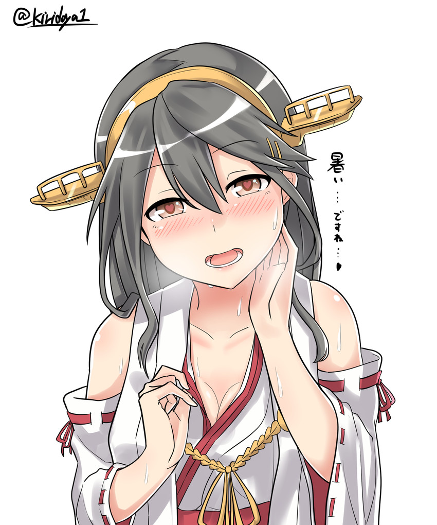 haruna and haruna kai ni (kantai collection) drawn by kiritto