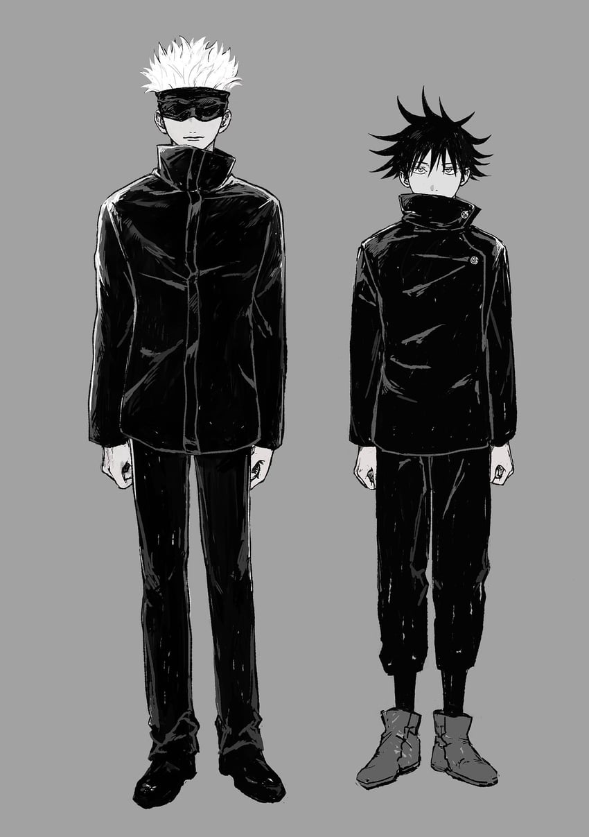 gojou satoru and fushiguro megumi (jujutsu kaisen) drawn by kinuc