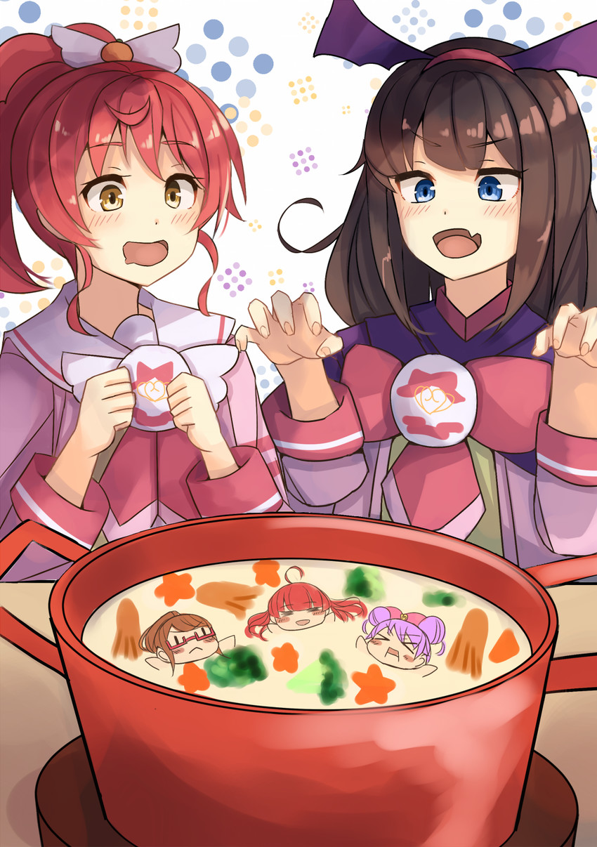 kurosu aroma and shiratama mikan (pretty series and 1 more) drawn by plan_(planhaplalan)