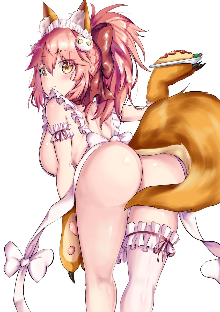 tamamo and tamamo cat (fate and 1 more) drawn by jo_(pixiv29989419)