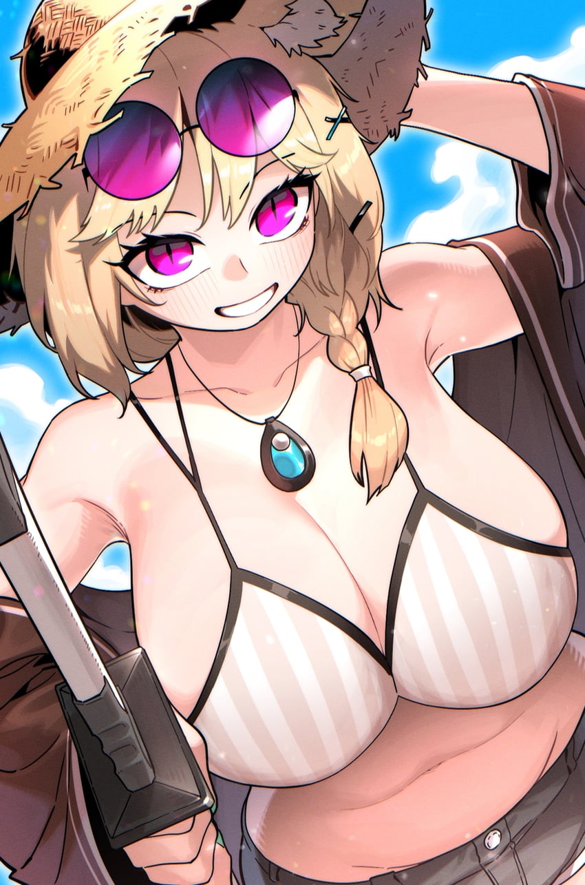 utage (arknights) drawn by pinkboy