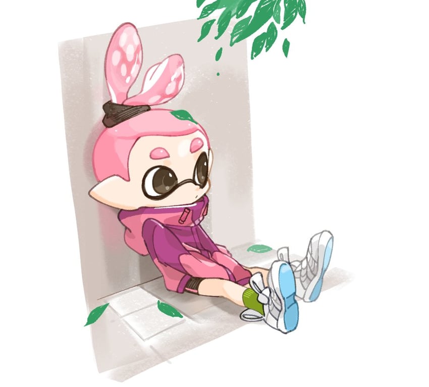 inkling player character and inkling boy (splatoon) drawn by spl8ya