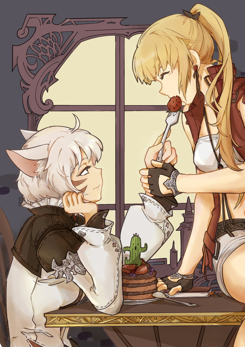 y'shtola rhul, sabotender, and lyse hext (final fantasy and 1 more) drawn by karo_(lb_kkk)