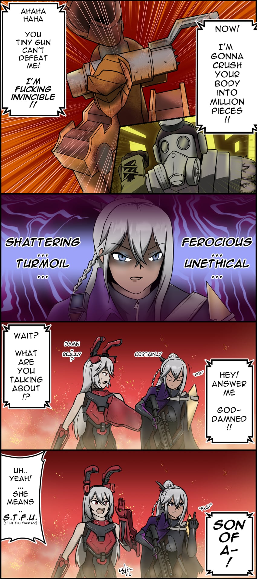 nemesis and krolik (girls' frontline and 1 more) drawn by codename-tc