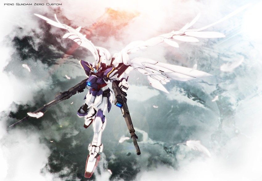 wing gundam zero custom (gundam and 1 more) drawn by henry1025