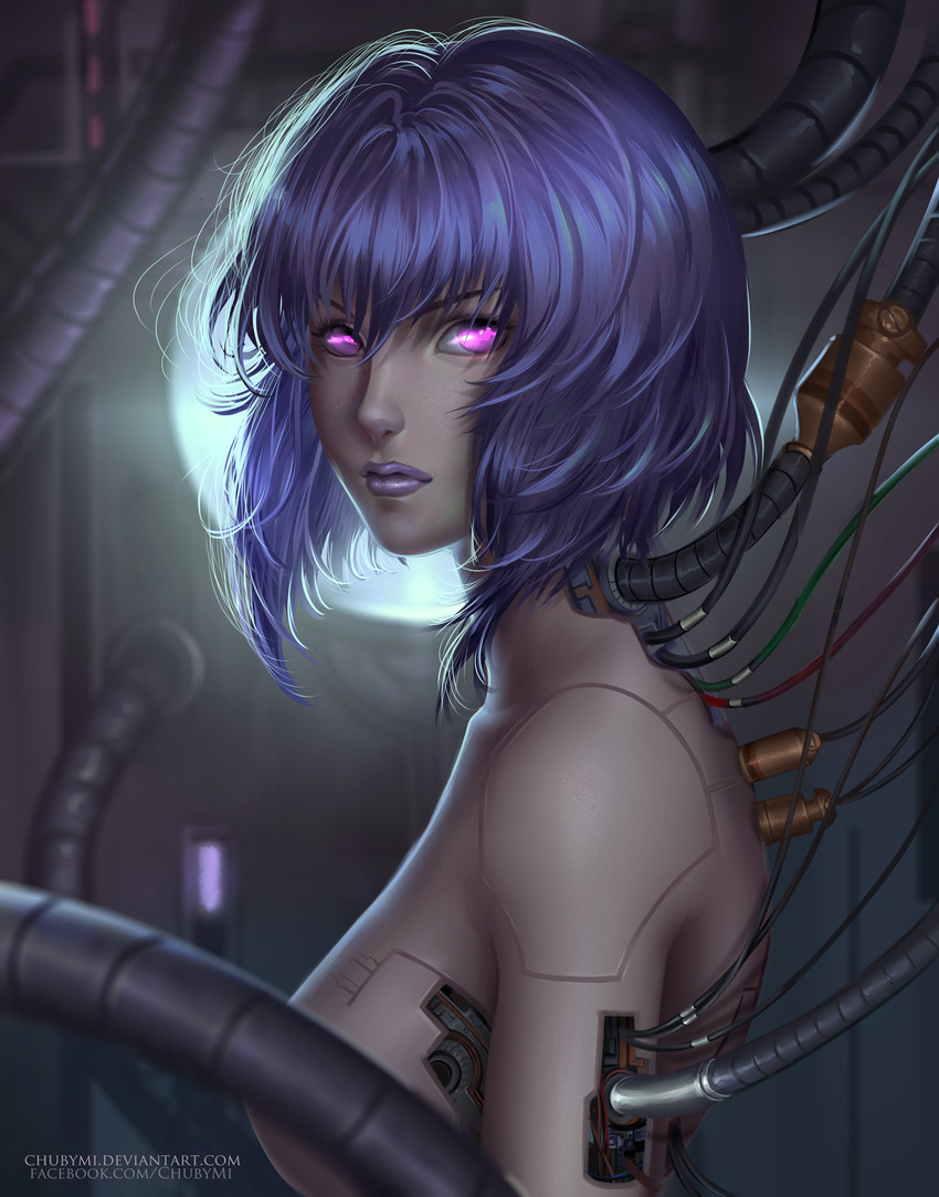 kusanagi motoko (ghost in the shell and 1 more) drawn by chuby_mi
