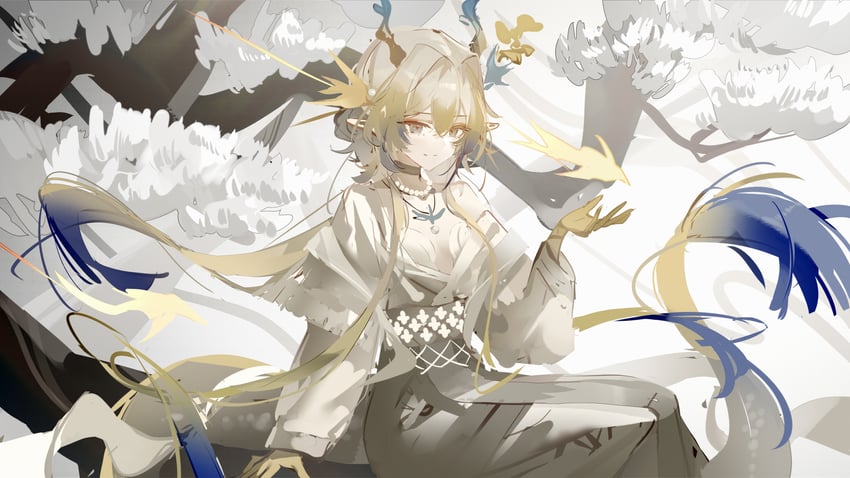 shu (arknights and 1 more) drawn by luozhou_pile