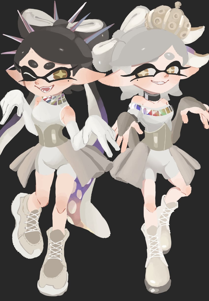 callie and marie (splatoon and 1 more) drawn by lemo_(lemo_4)