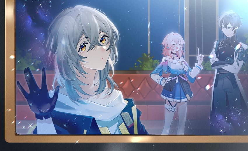 trailblazer, stelle, march 7th, and dan heng (honkai and 1 more) drawn by yaner_10