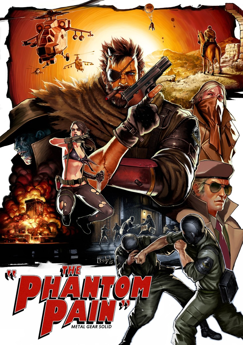quiet, venom snake, revolver ocelot, kazuhira miller, and skull face (metal gear and 1 more) drawn by darkdux