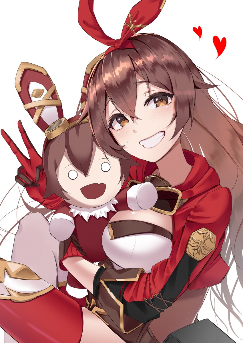 amber and baron bunny (genshin impact) drawn by harris_hero
