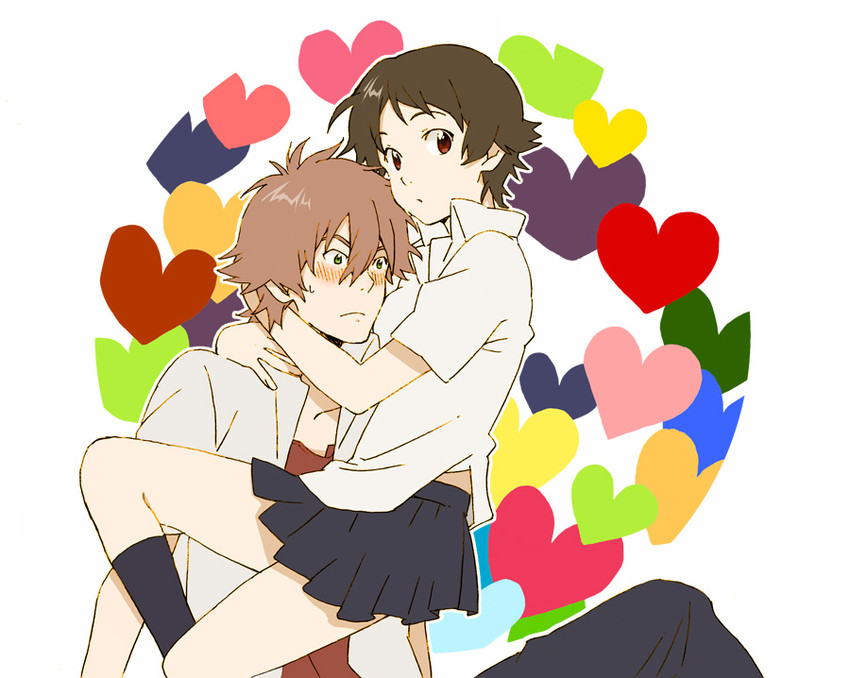 konno makoto and mamiya chiaki (toki wo kakeru shoujo) drawn by mako_(macomaco7)