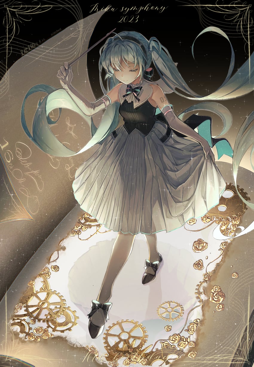 hatsune miku (vocaloid and 1 more) drawn by shatang_wei_xing_cheng