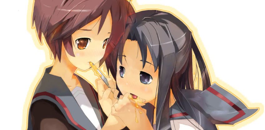 nagato yuki and asakura ryoko (suzumiya haruhi no yuuutsu) drawn by shirohanamame_taichou
