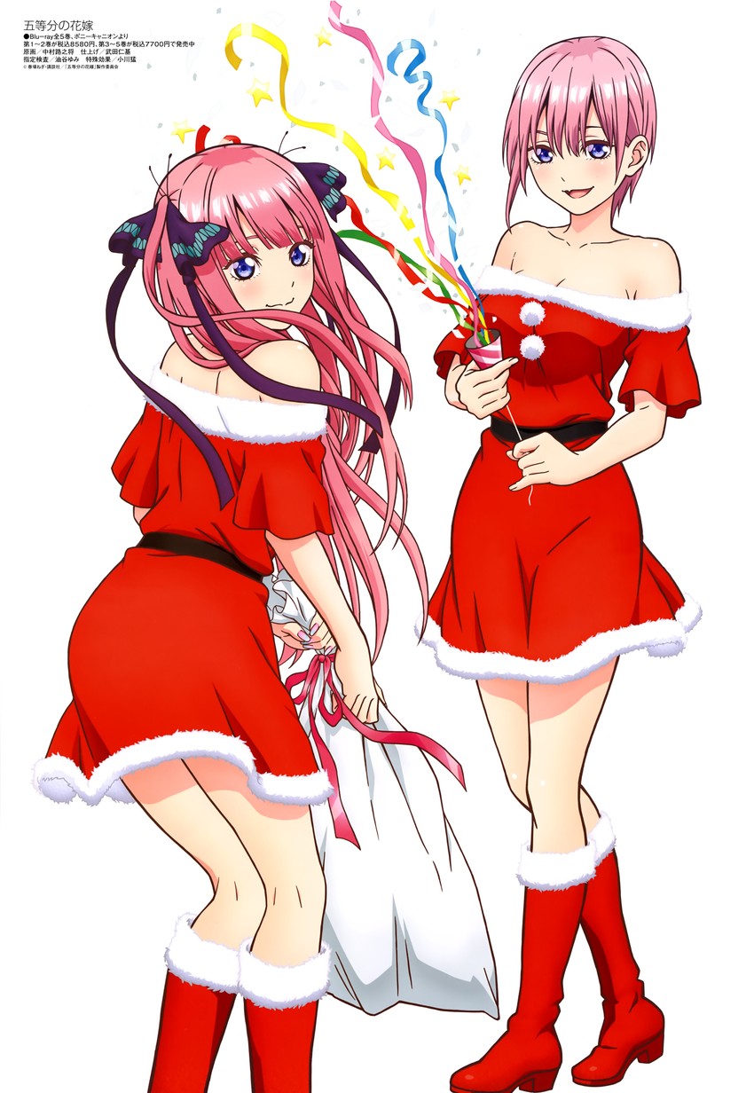 nakano nino and nakano ichika (go-toubun no hanayome and 1 more) drawn by nakamura_michinosuke