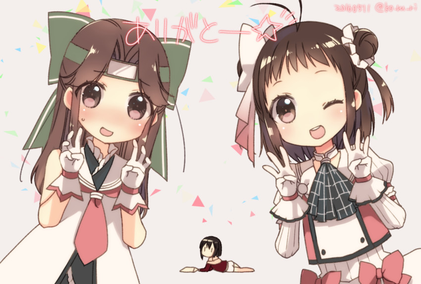 sendai, naka, jintsuu, jintsuu kai ni, and naka kai ni (kantai collection) drawn by koruri