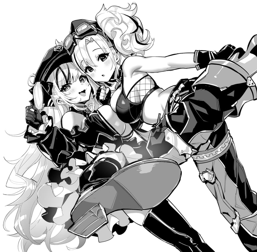 elbe and prinz adalbert (azur lane and 1 more) drawn by hori_(hori_no_su)