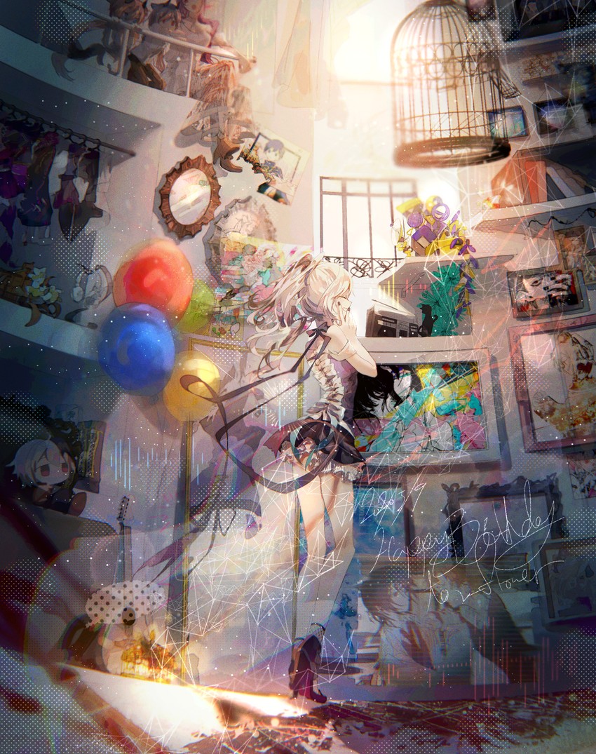flower, meika hime, meika mikoto, xin hua, serizawa haruki, and 1 more (vocaloid and 7 more) drawn by karanagare